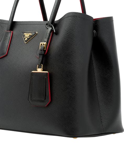 prada side zip tote|Prada double bag large.